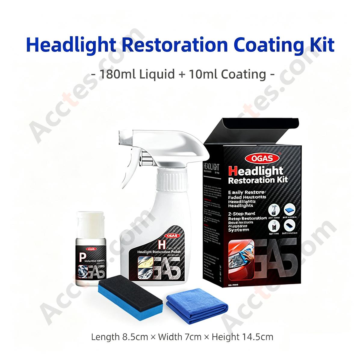 180ML Car Headlight Restoration Liquid With Coating Agent Anti‑Oxidation Lamp Lens Refurbish