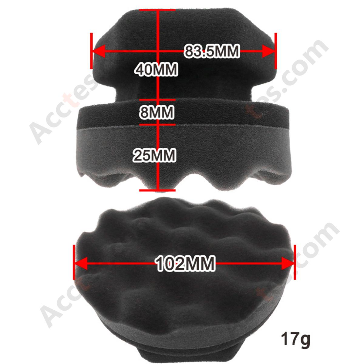 Black Wavy Hand Polishing Sponge Pad For Manual Car Paint Polishing Buffing Work