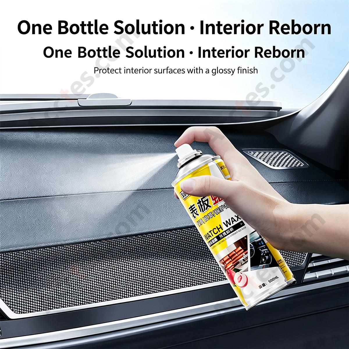Car Interior Shine Coating Agent For Genuine Leather Seat Dashboard Plastic Parts Care