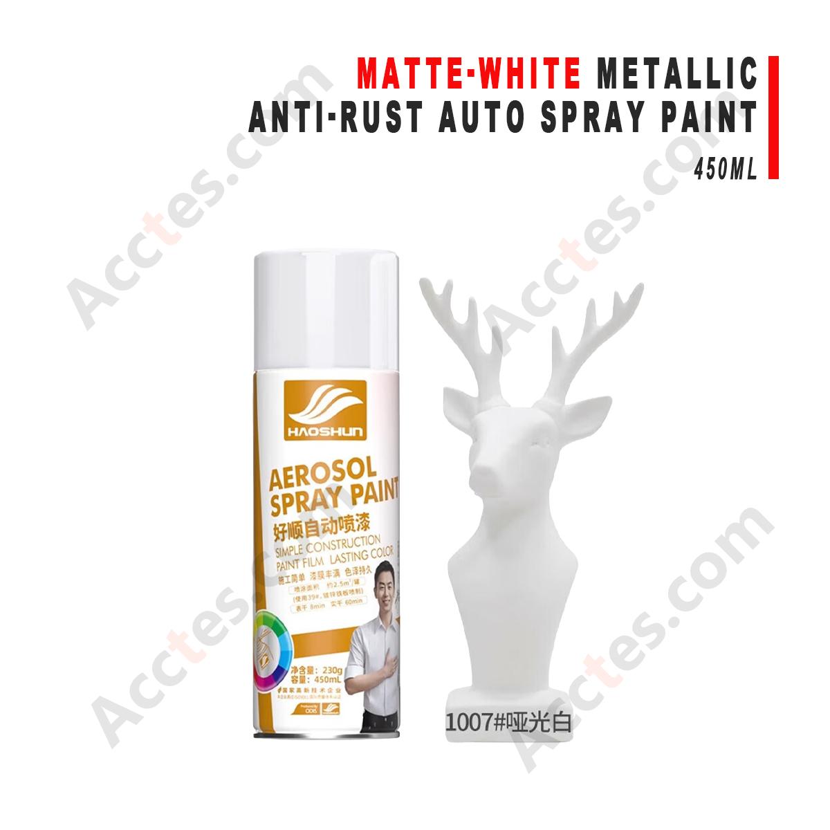 450ML Matte‑White Metallic Color Change Anti‑Rust Spray Paint For Car Body