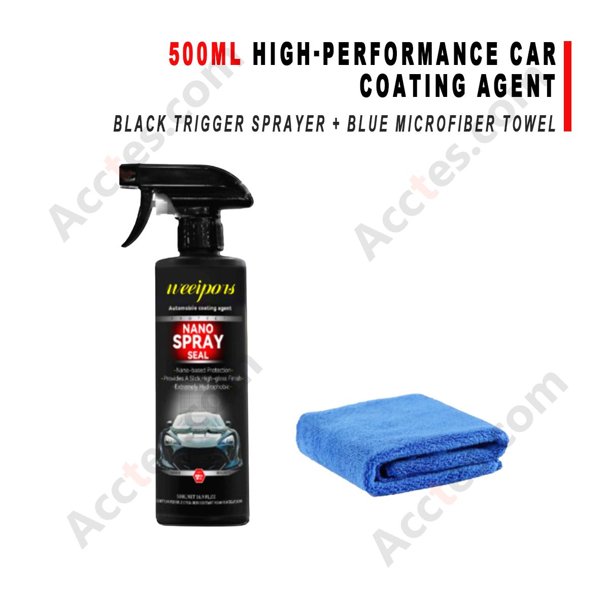 500ML Auto Coating Set With Spray Nozzle Blue Towel