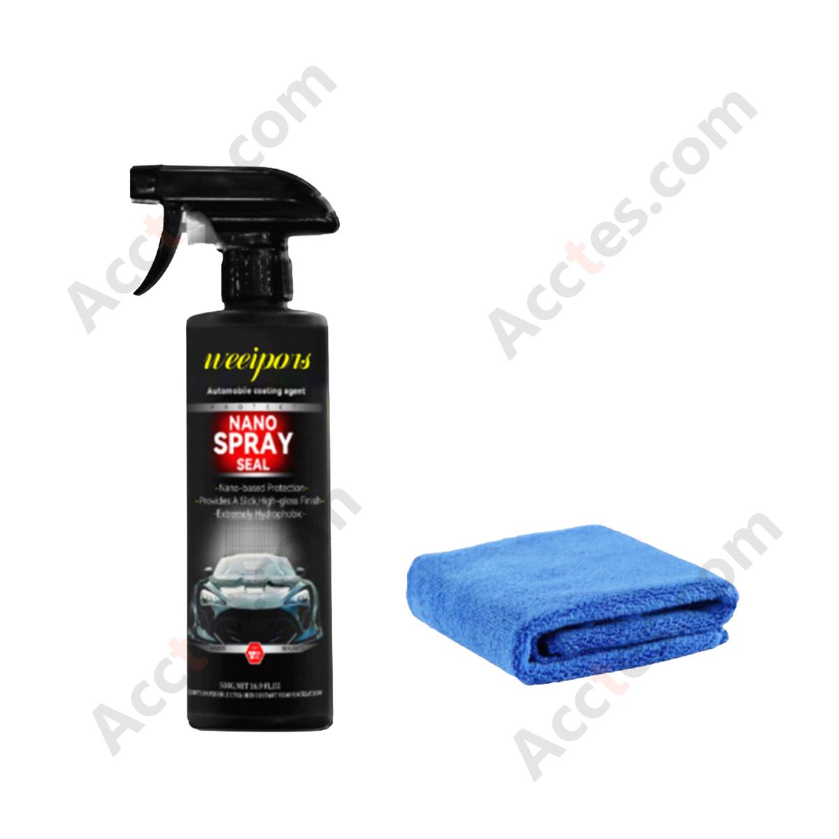 500ML Auto Coating Set With Spray Nozzle Blue Towel