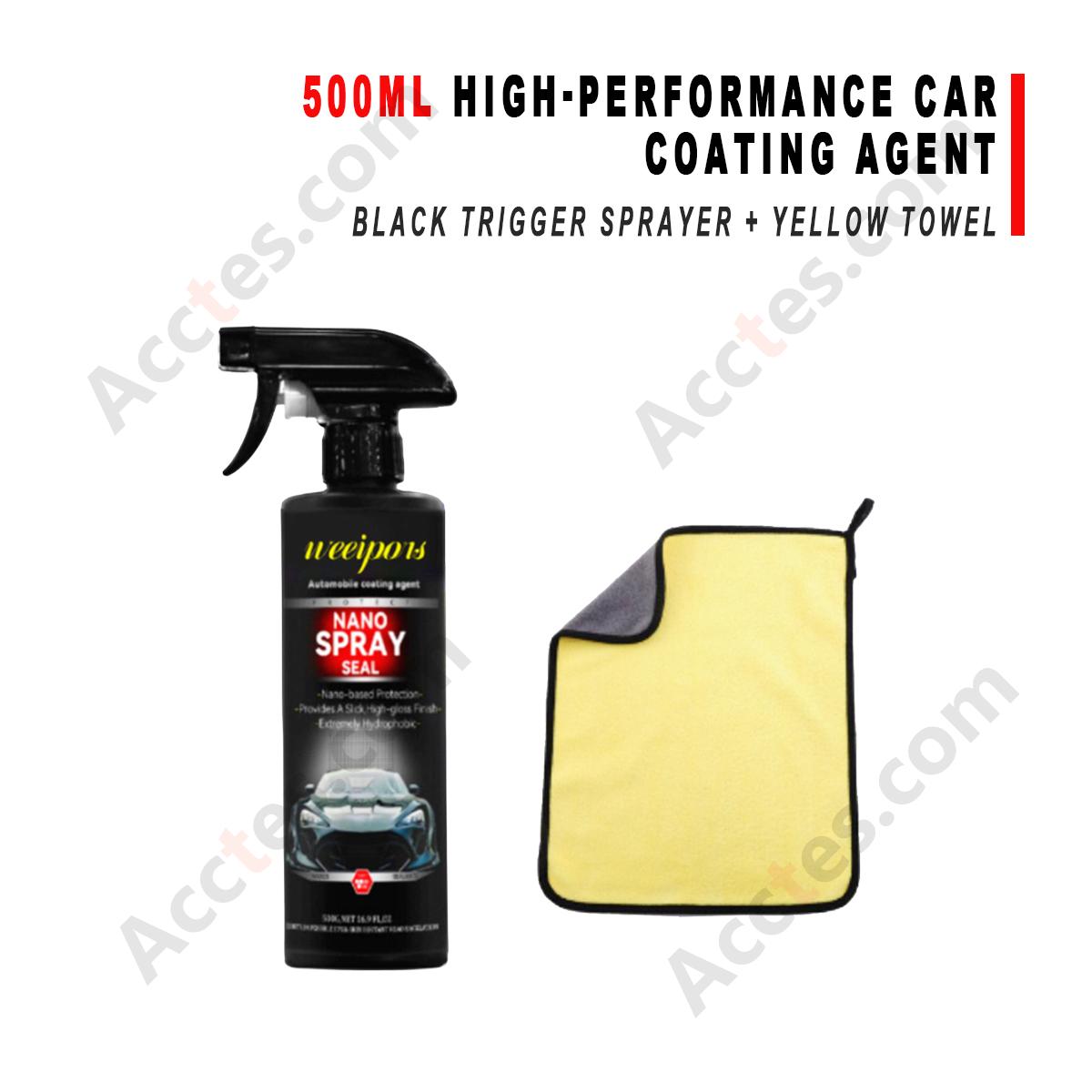 500ML Auto Coating Set With Spray Nozzle Yellow Towel