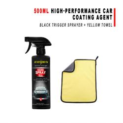 500ML Auto Coating Set With Spray Nozzle Yellow Towel
