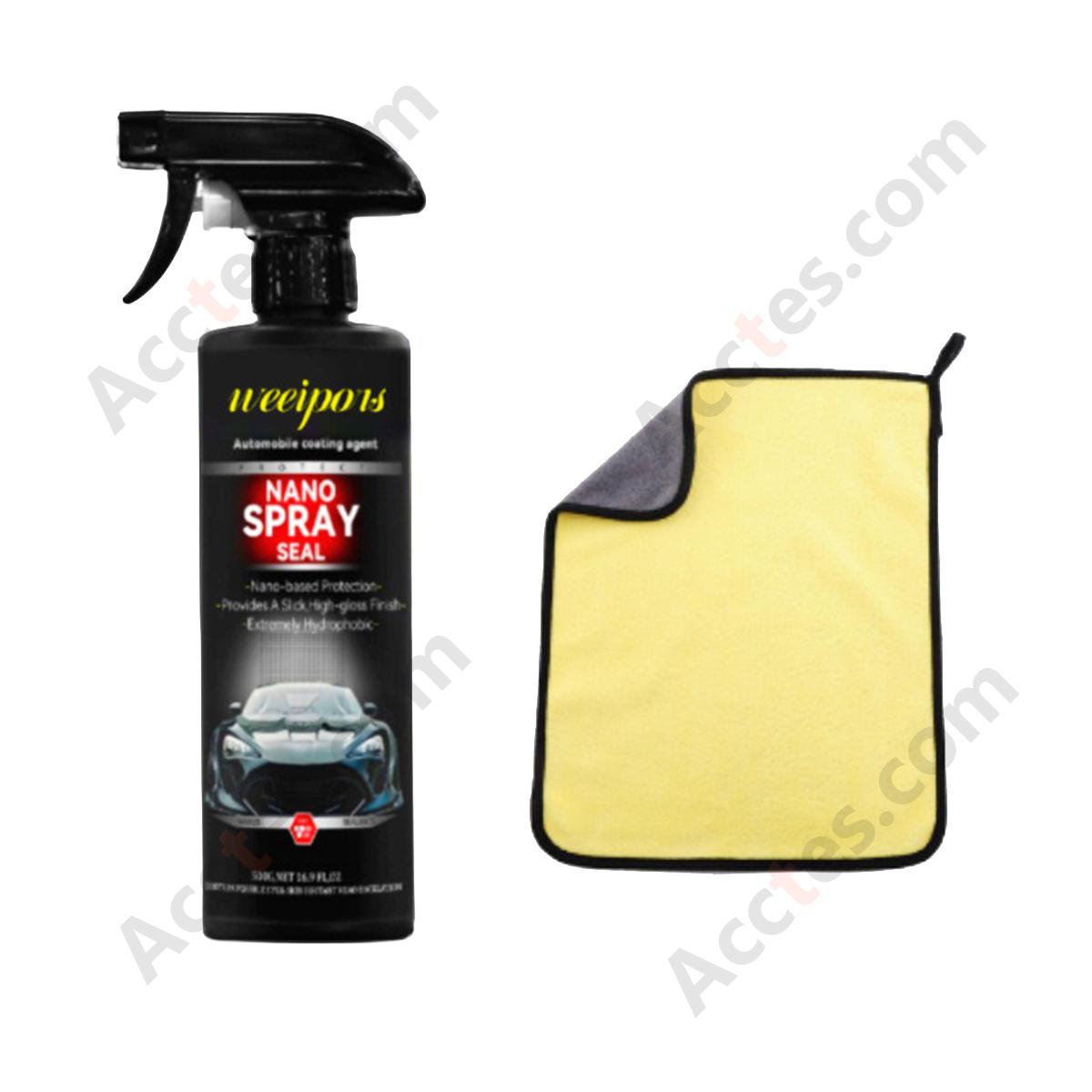 500ML Auto Coating Set With Spray Nozzle Yellow Towel