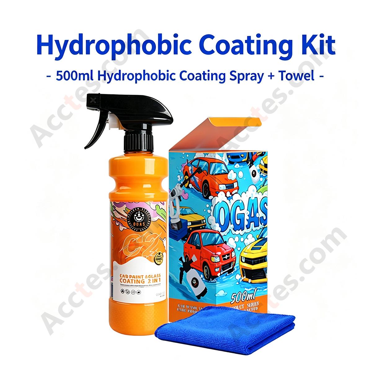 500ML 2‑In‑1 Water‑Beading Car Paint Coating Kit