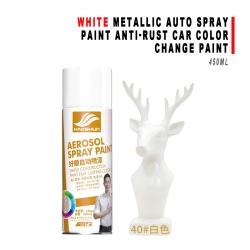 450ML White Metallic Color Change Spray Paint Anti Rust For Vehicle Surface