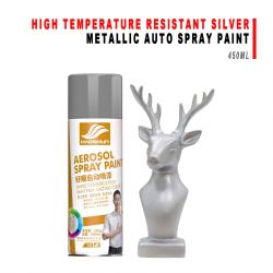450ML High Temp Silver Metallic Anti‑Rust Spray Paint For Car Parts