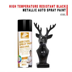 450ML High Temp Black Metallic Anti‑Rust Spray Paint For Car Parts