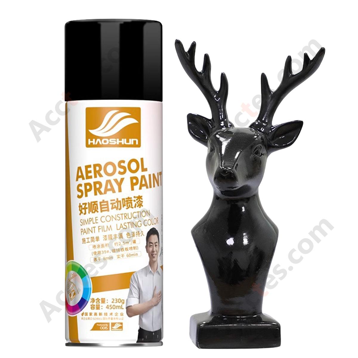 450ML High Temp Black Metallic Anti‑Rust Spray Paint For Car Parts