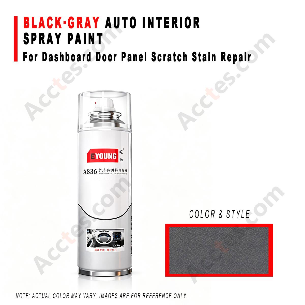 Black‑Gray Interior Refinish Spray Paint For Car Dashboard Door Panel Scratch Repair