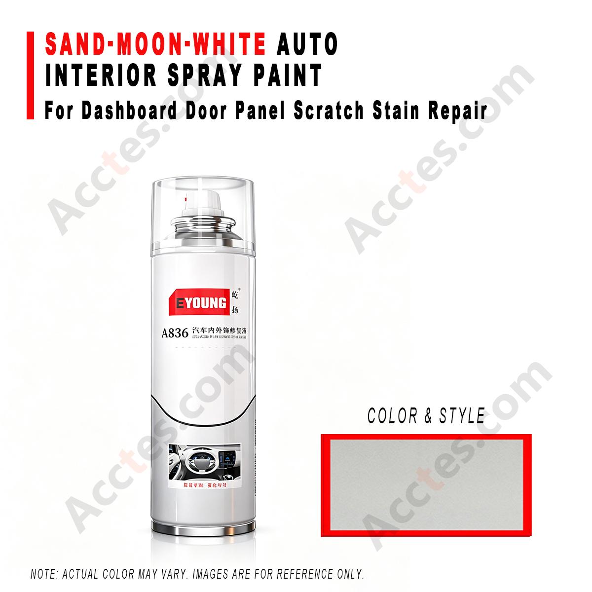 Sand‑Moon‑White Interior Refinish Spray Paint For Car Dashboard Door Panel Scratch Repair