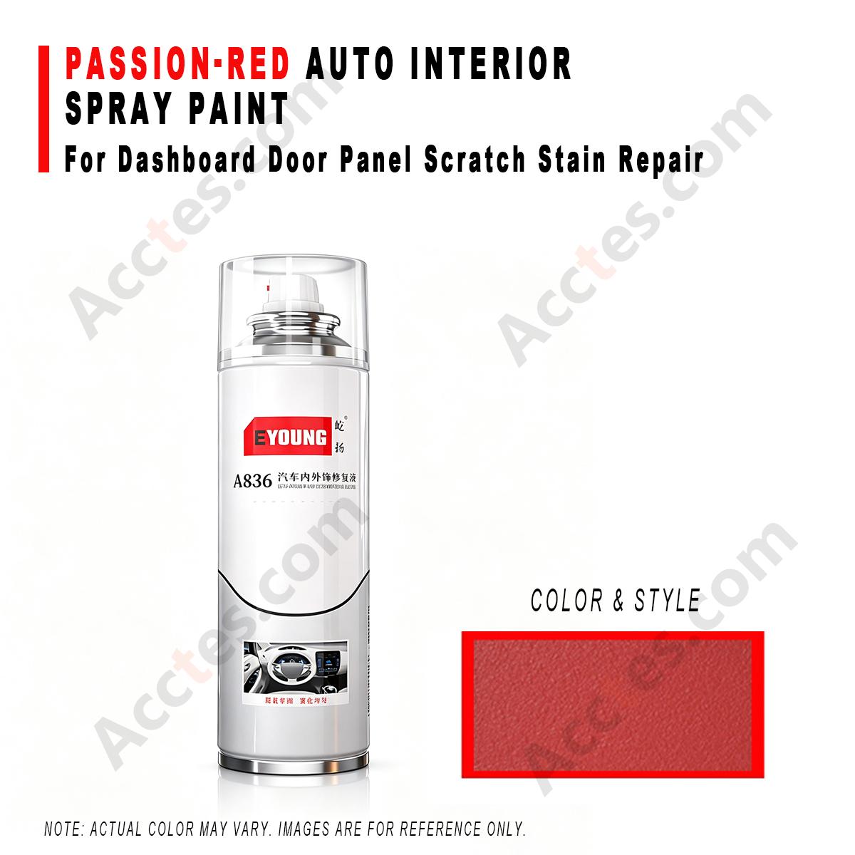 Passion‑Red Interior Refinish Spray Paint For Car Dashboard Door Panel Scratch Repair