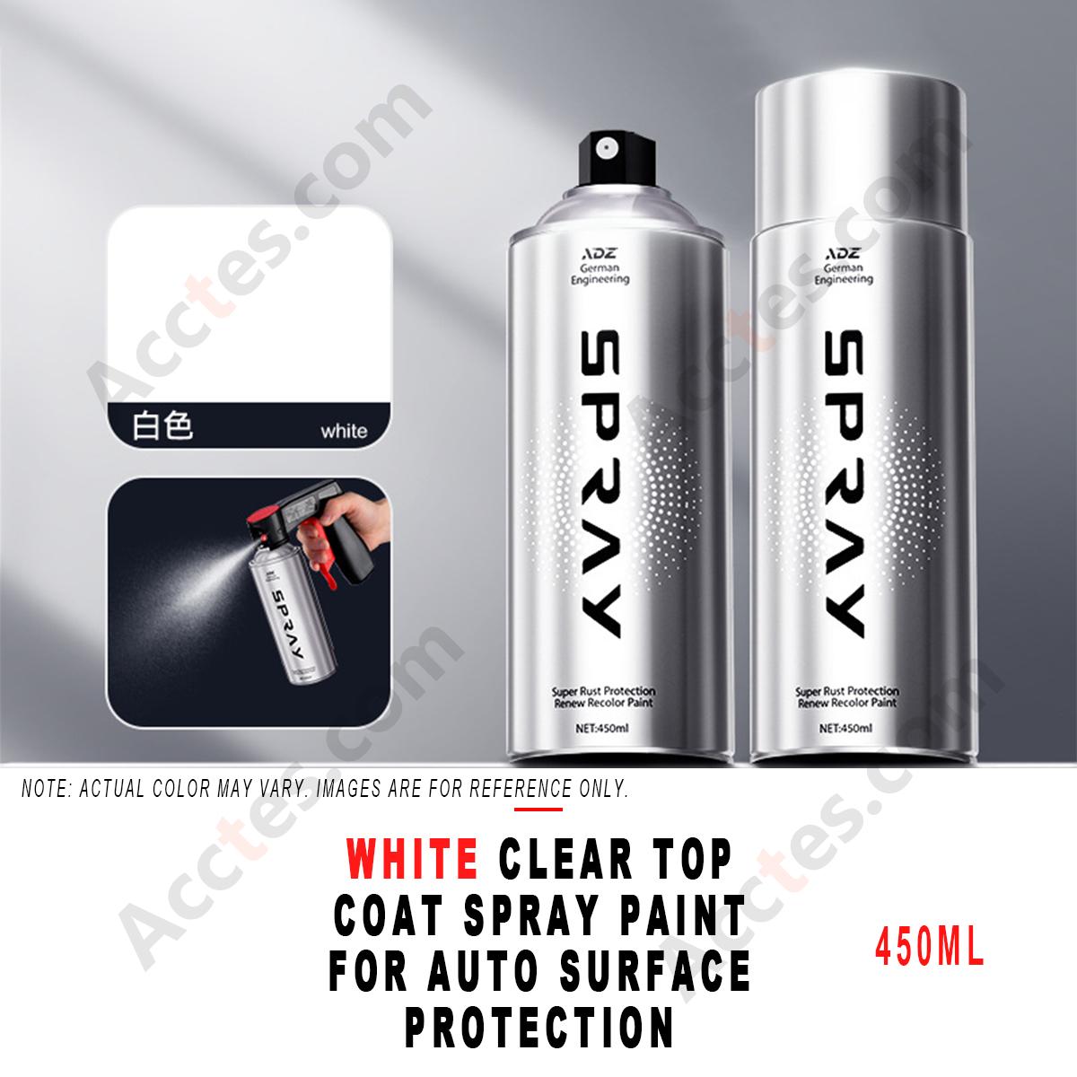 450ml White Clear Varnish Spray Paint Auto Surface Protective Coating