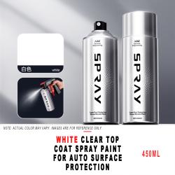 450ml White Clear Varnish Spray Paint Auto Surface Protective Coating