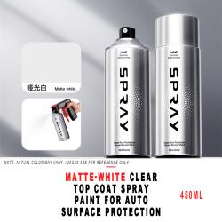 450ml Matte‑White Clear Varnish Spray Paint Auto Surface Protective Coating