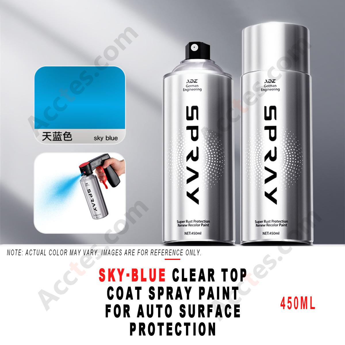 450ml Sky‑Blue Clear Varnish Spray Paint Auto Surface Protective Coating