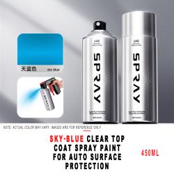 450ml Sky‑Blue Clear Varnish Spray Paint Auto Surface Protective Coating