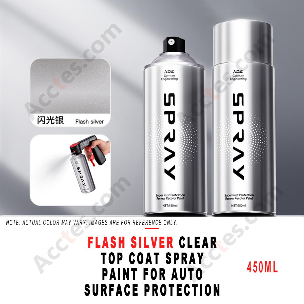 450ml Flash Silver Gloss Clear Varnish Spray Paint