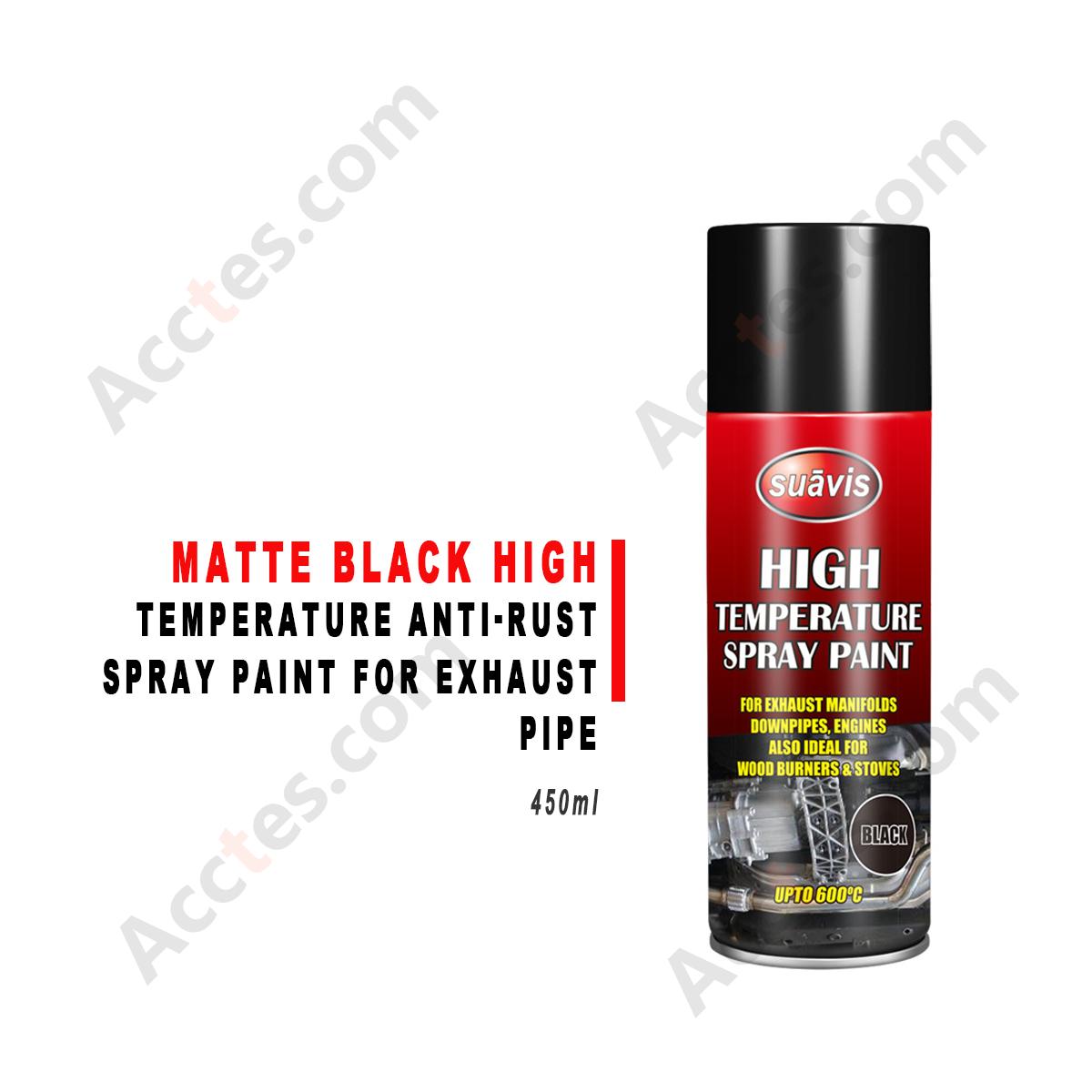 450ml Matte Black Heat Resistant Anti-Rust Spray Paint For Auto Motorcycle Exhaust