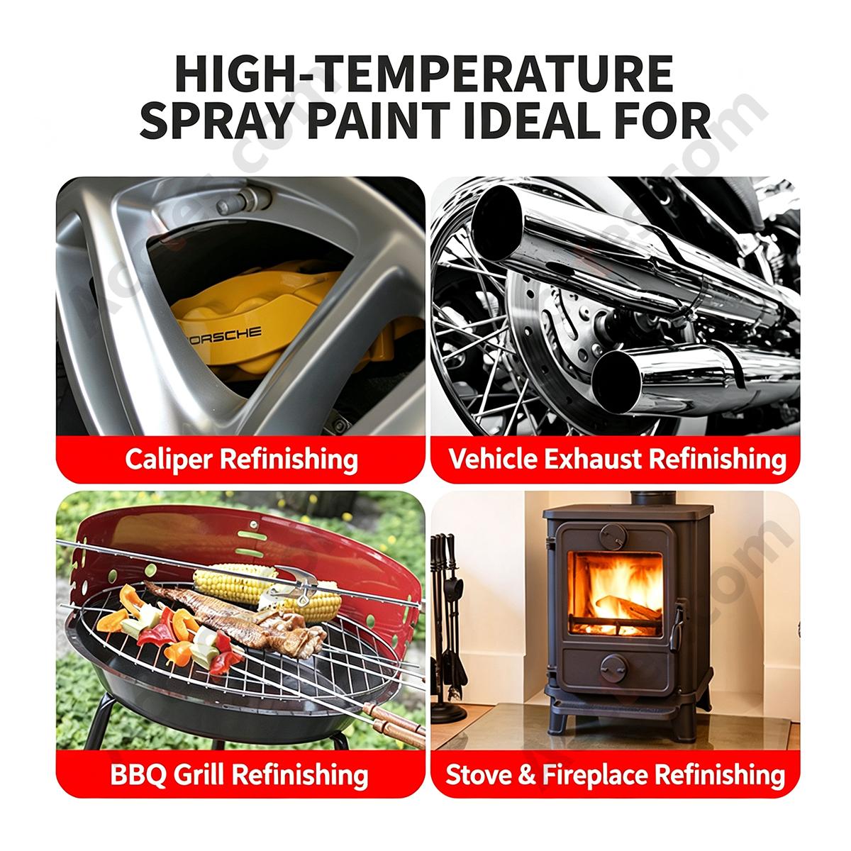 450ml Silver Heat Resistant Anti-Rust Spray Paint For Auto Motorcycle Exhaust