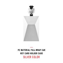 PC Material Full‑wrap Car Key Card Holder Case Silver For Model 3/Y NFC Card Key Protective Pouch