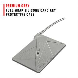 Full‑wrap Silicone Card Key Protective Shell For Model 3/Y Pickup Pattern Design Premium Grey Key Cover