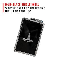 22‑Style Card Key Protective Shell Solid Black Single Shell Case For Model 3/Y