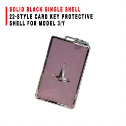 22‑Style Card Key Protective Shell Solid Purple Single Shell Case For Model 3/Y
