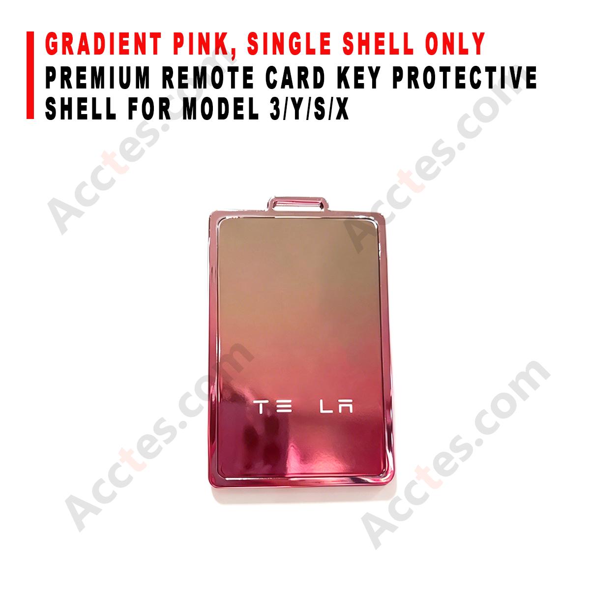 Premium Remote Card Key Protective Shell Gradient Pink Single Shell Only For Model 3/Y/S/X