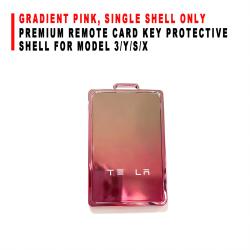 Premium Remote Card Key Protective Shell Gradient Pink Single Shell Only For Model 3/Y/S/X