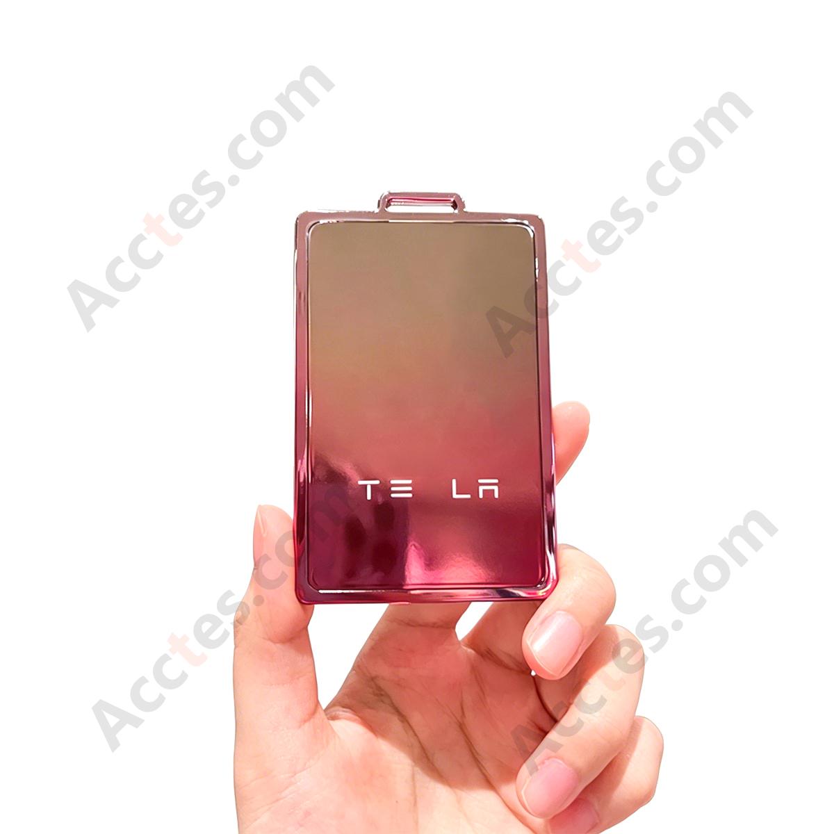 Premium Remote Card Key Protective Shell Gradient Pink Single Shell Only For Model 3/Y/S/X