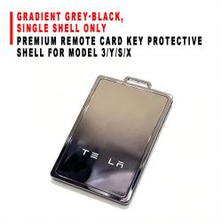 Premium Remote Card Key Protective Shell Gradient Grey‑Black Single Shell Only For Model 3/Y/S/X
