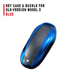 Blue Key Case With Buckle Accessory For Old‑Version Model X Car Key
