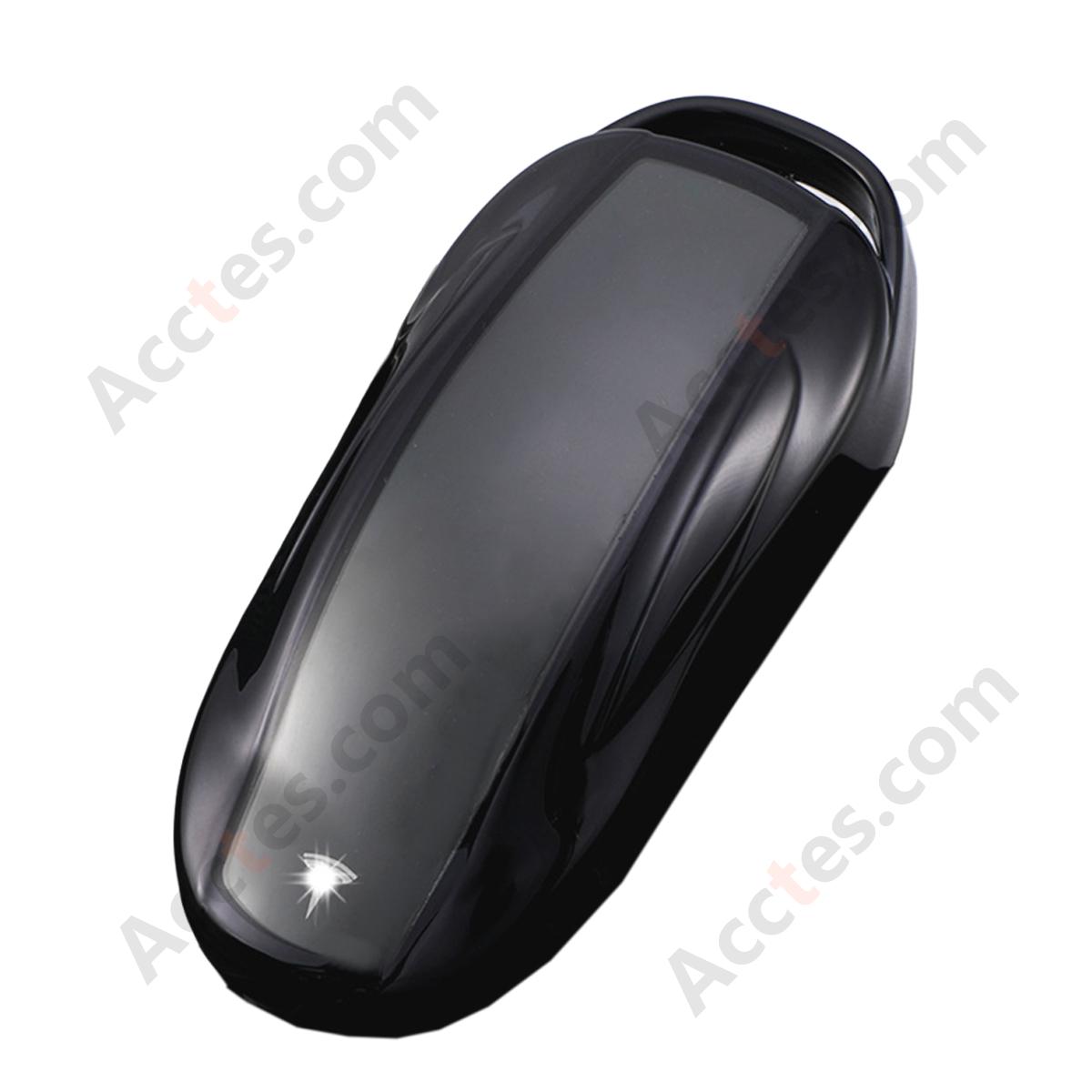Black Key Case With Buckle Accessory For Old‑Version Model X Car Key