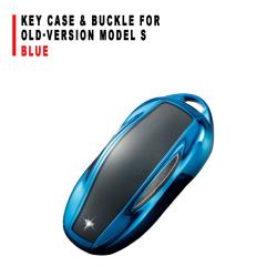 Blue Key Case With Buckle Accessory For Old‑Version Model S Car Key