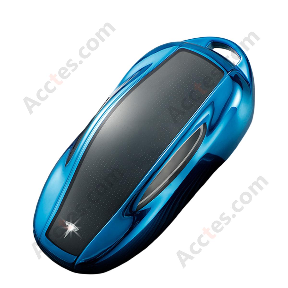 Blue Key Case With Buckle Accessory For Old‑Version Model S Car Key