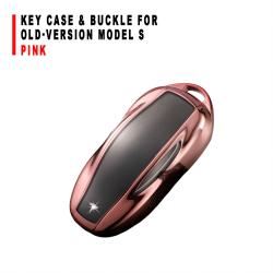 Pink Key Case With Buckle Accessory For Old‑Version Model S Car Key