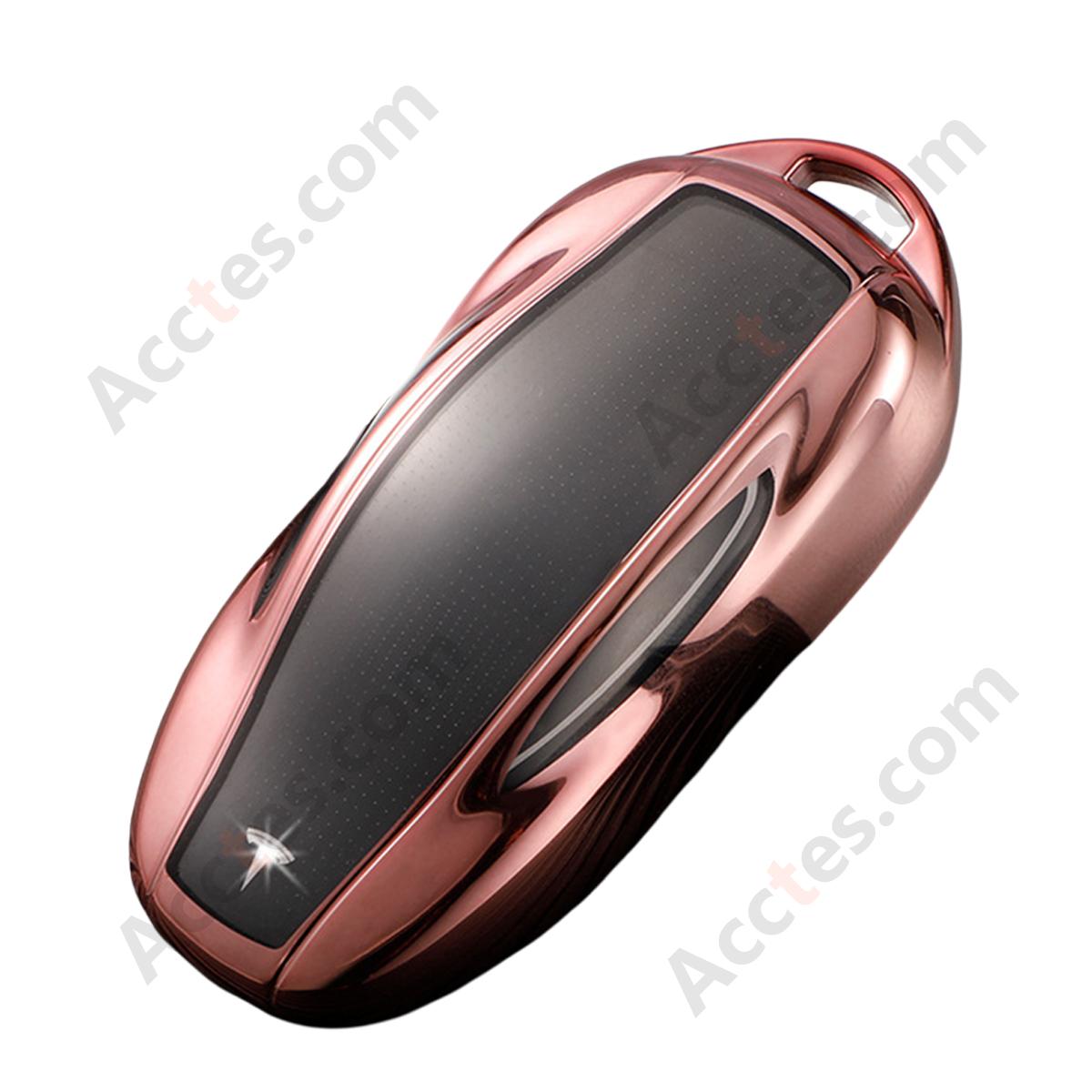 Pink Key Case With Buckle Accessory For Old‑Version Model S Car Key