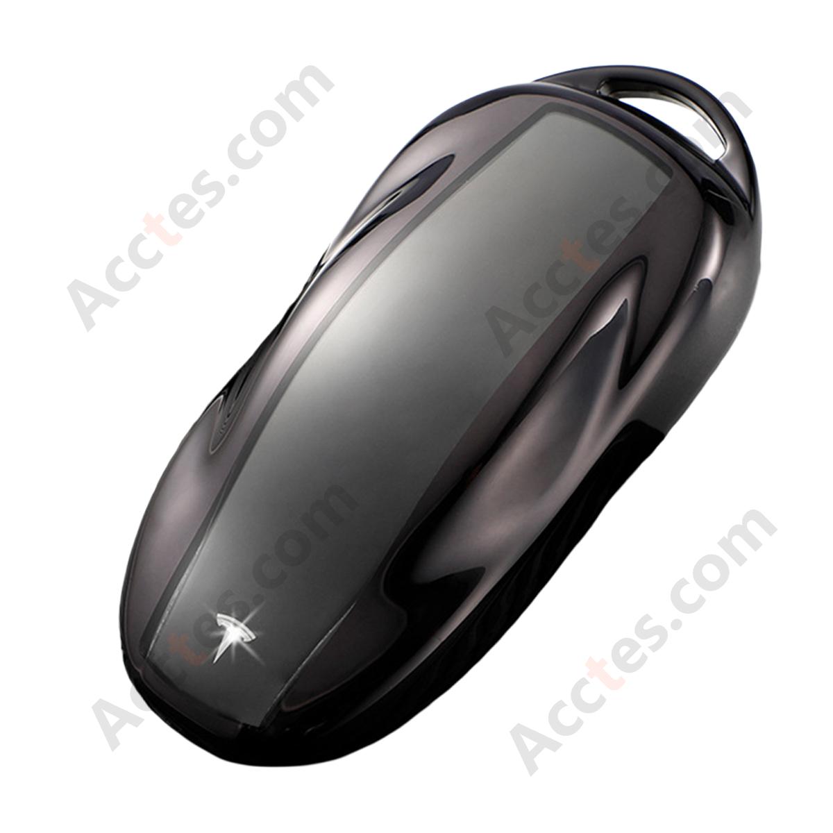 Black Key Case With Buckle Accessory For Old‑Version Model S Car Key