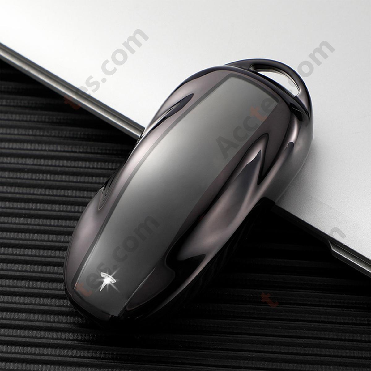 Black Key Case With Buckle Accessory For Old‑Version Model S Car Key