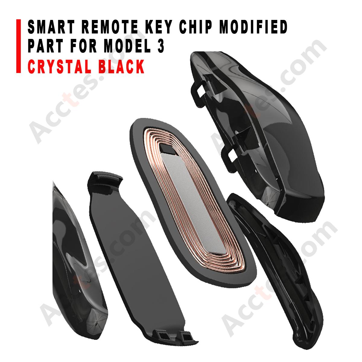 Crystal Black Smart Remote Key Chip Modified Replacement Part For Model 3