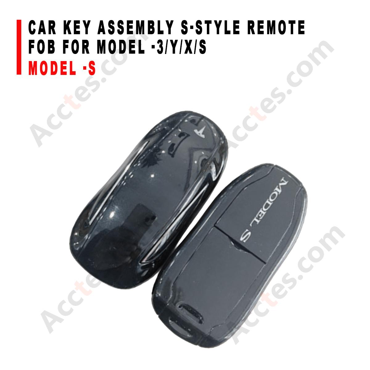 S‑Style Complete Car Key Assembly Remote Fob For Model 3/Y/X/S
