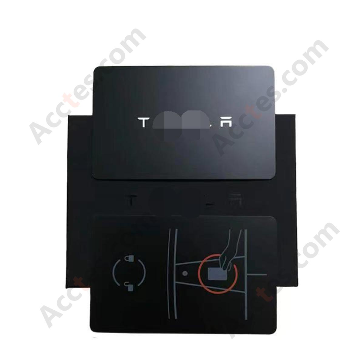 Black Smart Sensor Unlock Key Card Accessory For Model 3/Y Car