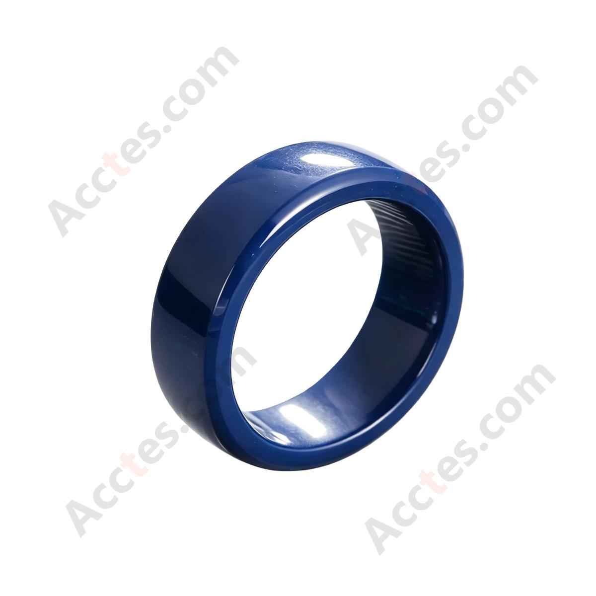 Blue Smart Ceramic Ring Key Wearable Accessory For Model3/Y Vehicle