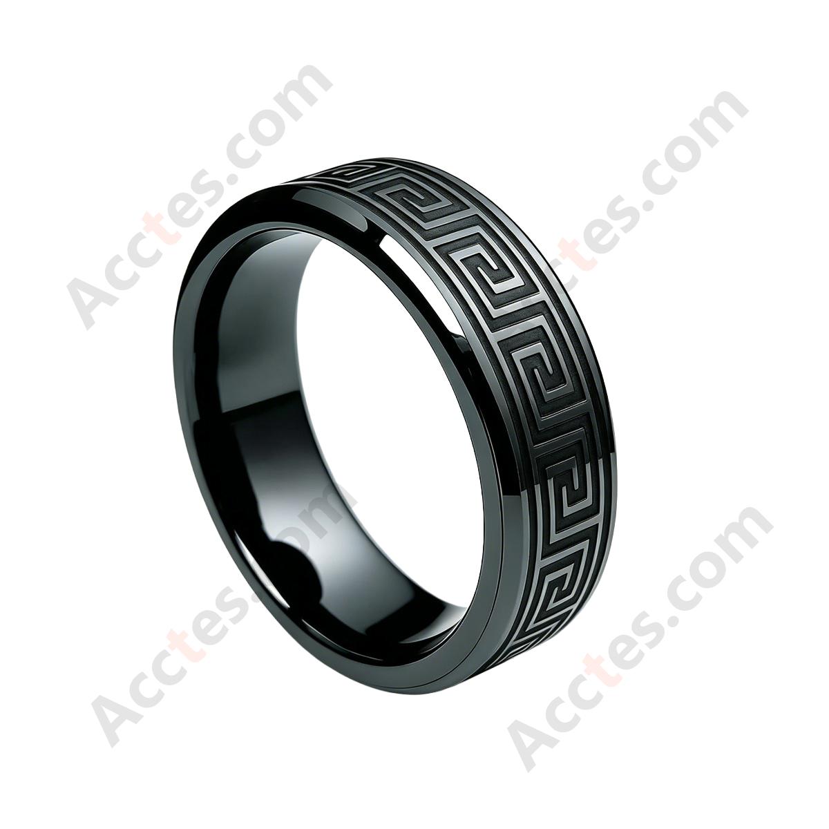 Black Cloud‑Thunder Texture Surface Smart Ceramic Ring Key For Model3/Y Vehicle