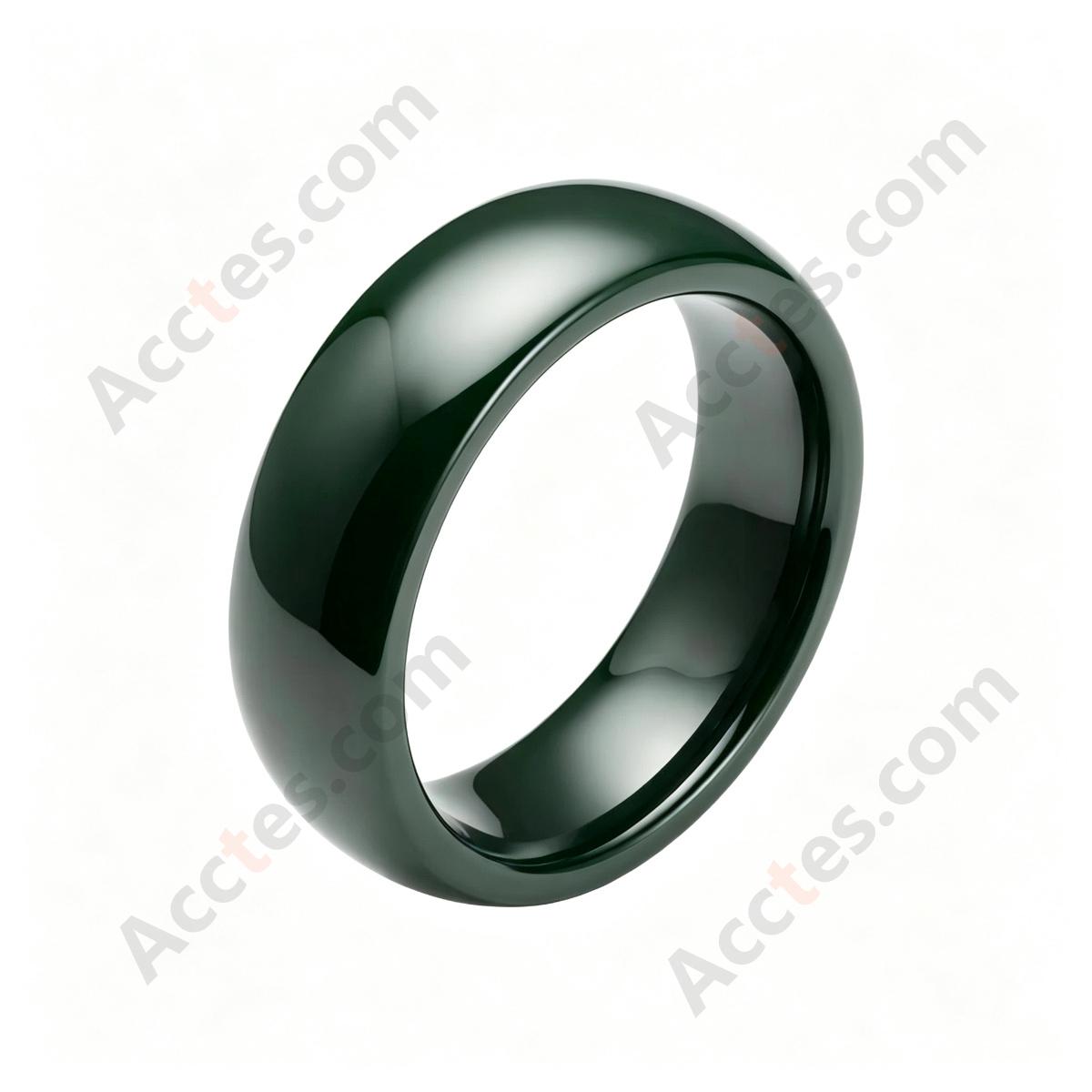 Dark Green Smart Ceramic Ring Key Wearable Accessory For Model3/Y Vehicle