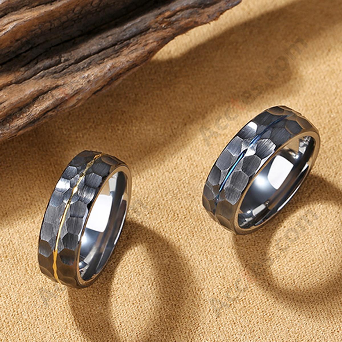 Meteorite Electro‑Blue Multi‑Function Tungsten Steel Ring For Car Key Unlock Accessory