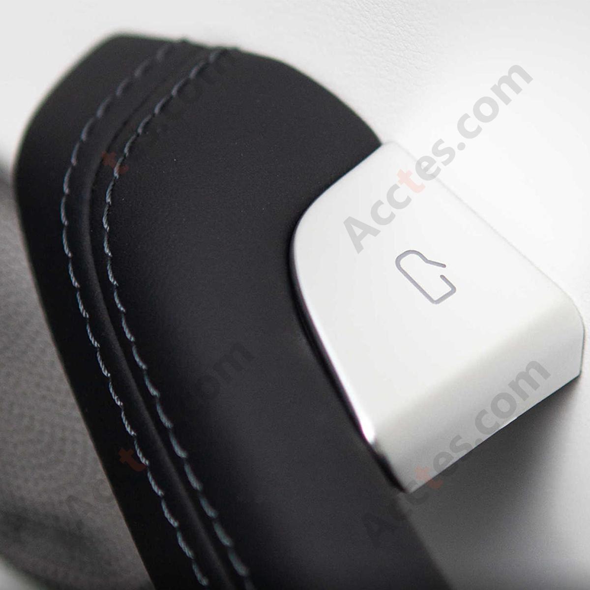 Silver Door Button Protective Cover Sticker For New Facelift Model Y Interior