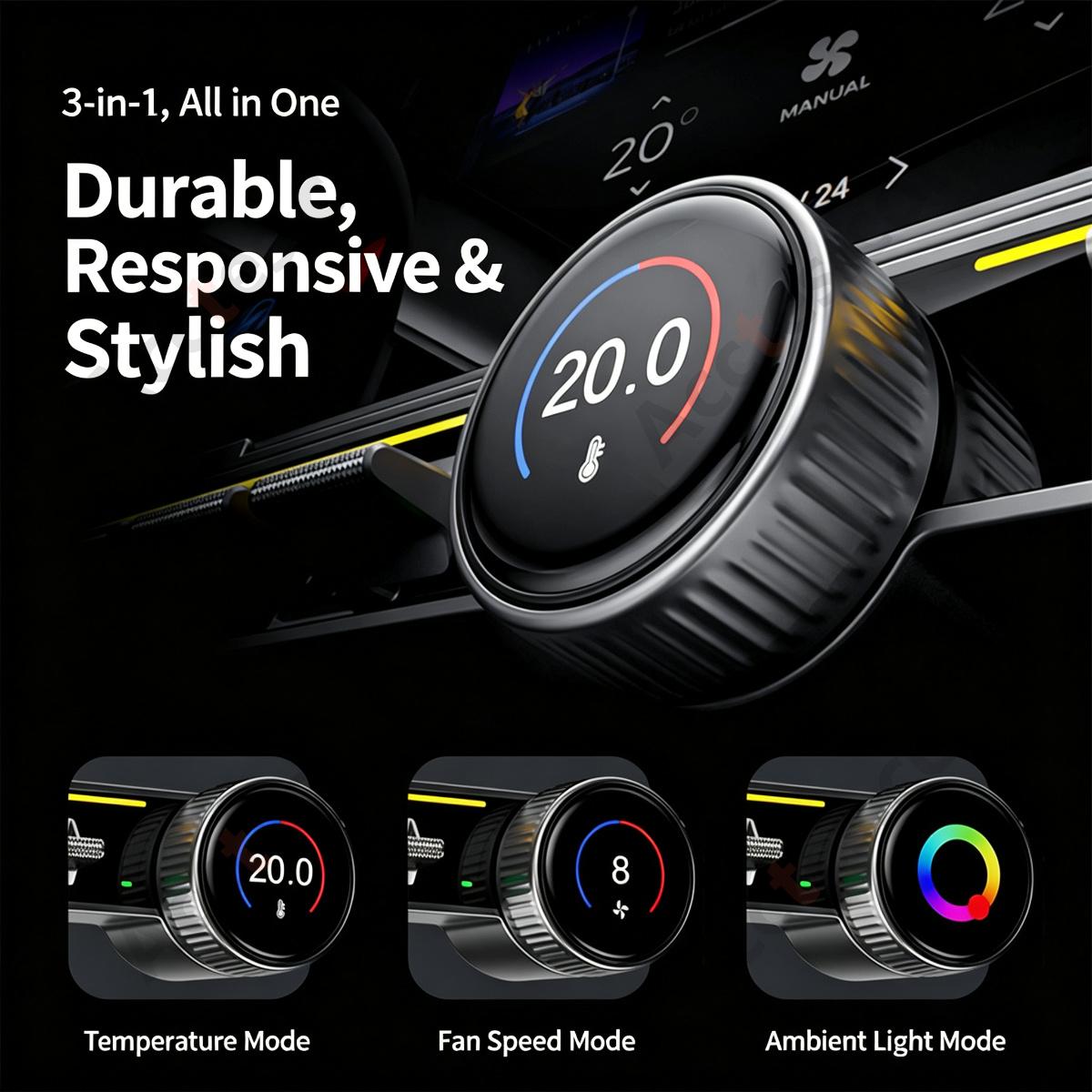 Left‑Hand‑Drive Center Console Physical Buttons Under Screen For Model Y Interior